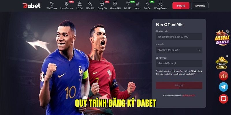 Cách đăng ký DABET thành công 100% chỉ trong 3 bước