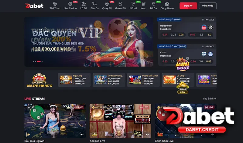 Giao diện Nhà cái DABET