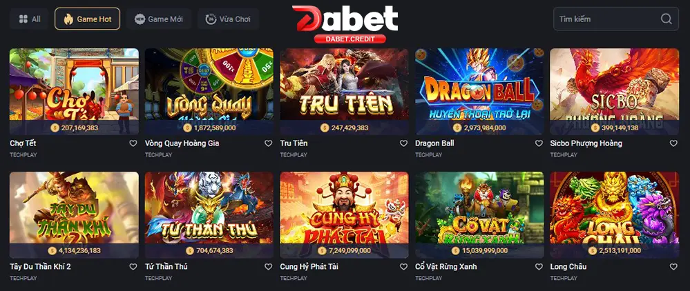 Sảnh nổ hũ DABET