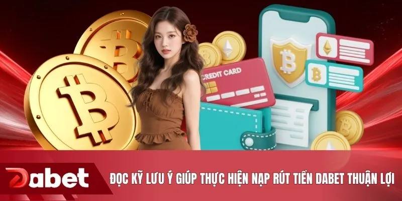 Đọc kỹ lưu ý giúp thực hiện nạp rút tiền DABET thuận lợi